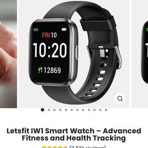 Letsfit smart watch-black